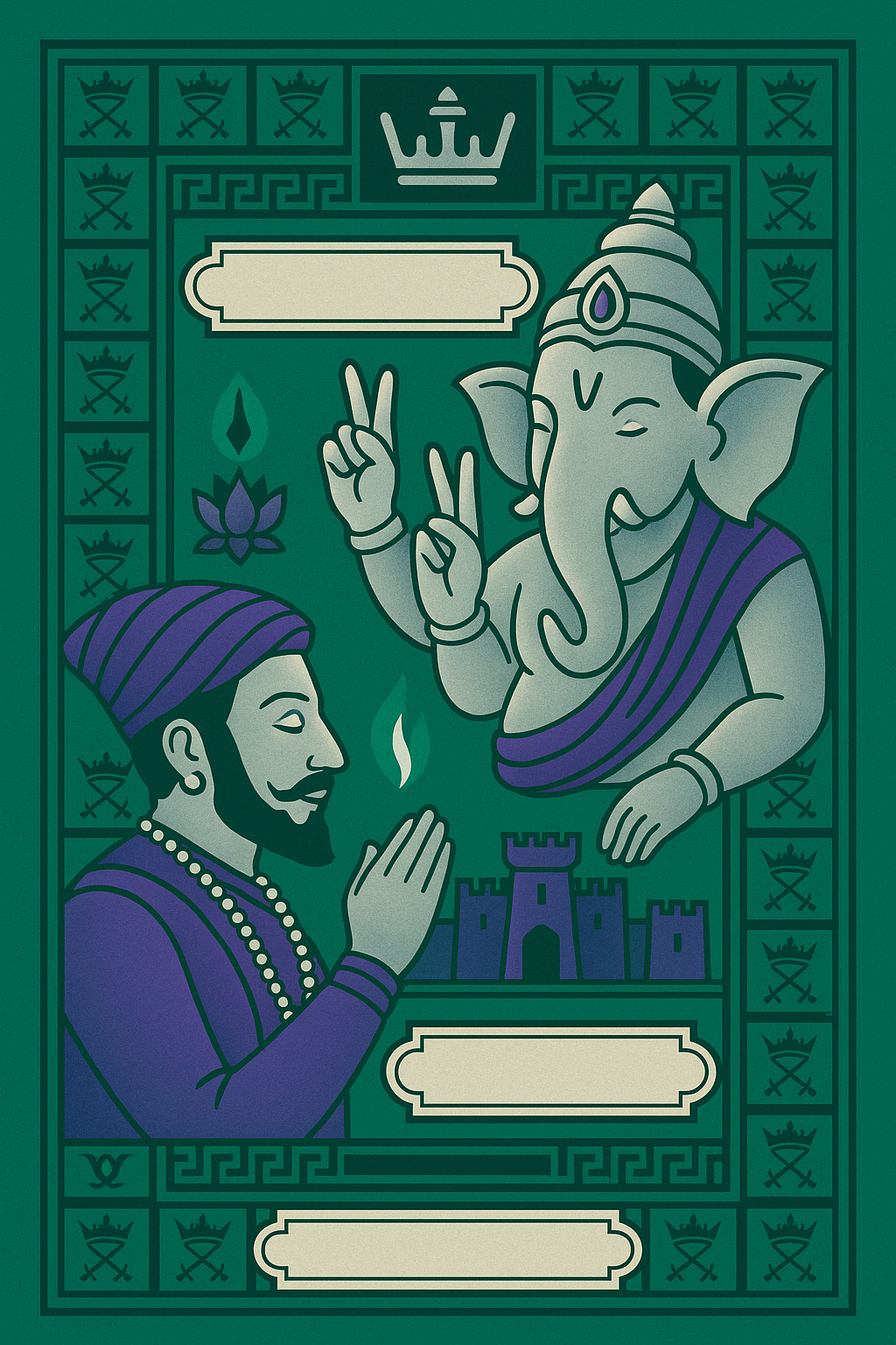Ganesh Mandal ID Card Design Templates SVG (85x130mm) – Editable for CorelDRAW, Photoshop, Illustrator