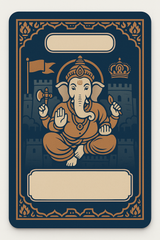 Ganesh Mandal ID Card Design Templates SVG (85x130mm) – Editable for CorelDRAW, Photoshop, Illustrator