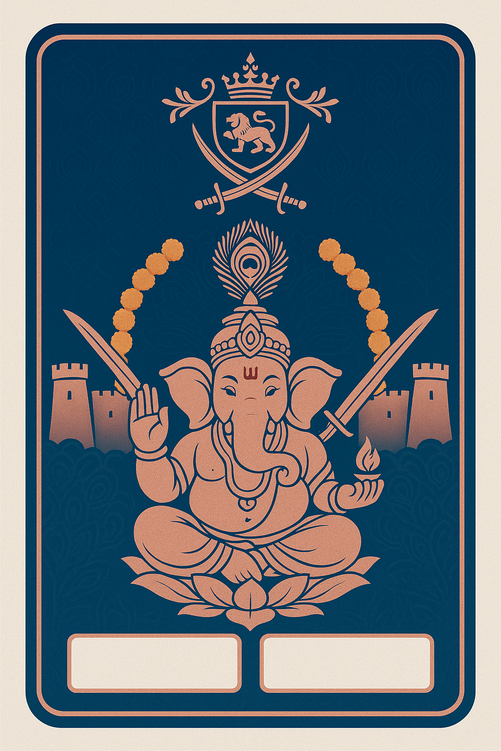 Ganesh Mandal ID Card Design Templates SVG (85x130mm) – Editable for CorelDRAW, Photoshop, Illustrator