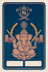 Ganesh Mandal ID Card Design Templates SVG (85x130mm) – Editable for CorelDRAW, Photoshop, Illustrator