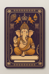 Ganesh Mandal ID Card Design Templates SVG (85x130mm) – Editable for CorelDRAW, Photoshop, Illustrator