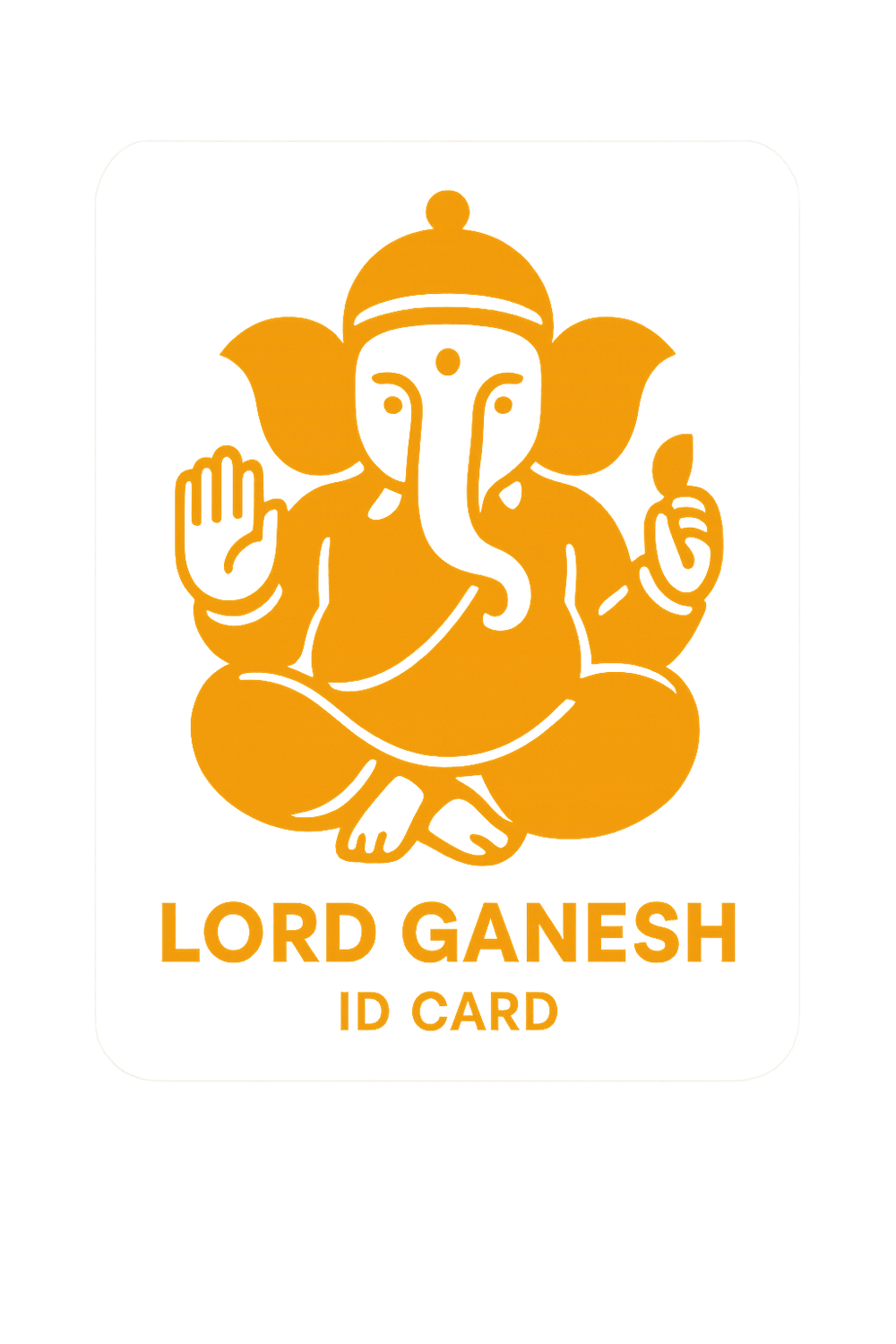 Ganesh Mandal ID Card Design Templates SVG (85x130mm) – Editable for CorelDRAW, Photoshop, Illustrator
