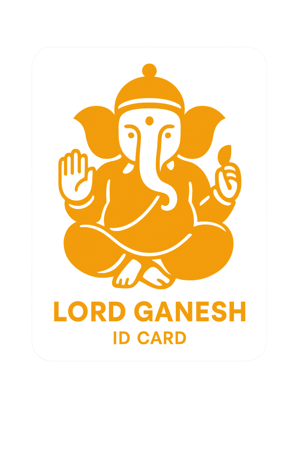 Ganesh Mandal ID Card Design Templates SVG (85x130mm) – Editable for CorelDRAW, Photoshop, Illustrator
