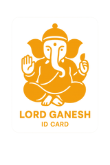 Ganesh Mandal ID Card Design Templates SVG (85x130mm) – Editable for CorelDRAW, Photoshop, Illustrator