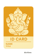 Ganesh Mandal ID Card Design Templates SVG (85x130mm) – Editable for CorelDRAW, Photoshop, Illustrator