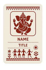 Ganesh Mandal ID Card Design Templates SVG (85x130mm) – Editable for CorelDRAW, Photoshop, Illustrator