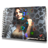 Holographic Heart Thermal Lamination Roll, 330MM x 100M x 27 Micron, clear film with iridescent heart pattern