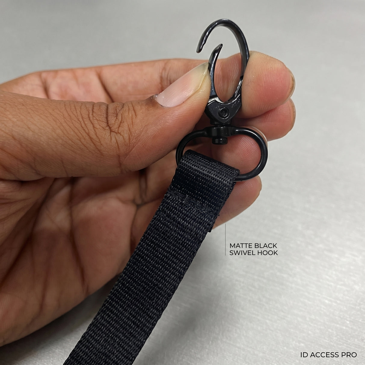 Premium Black 20mm Fish Hook for ID Card Lanyards