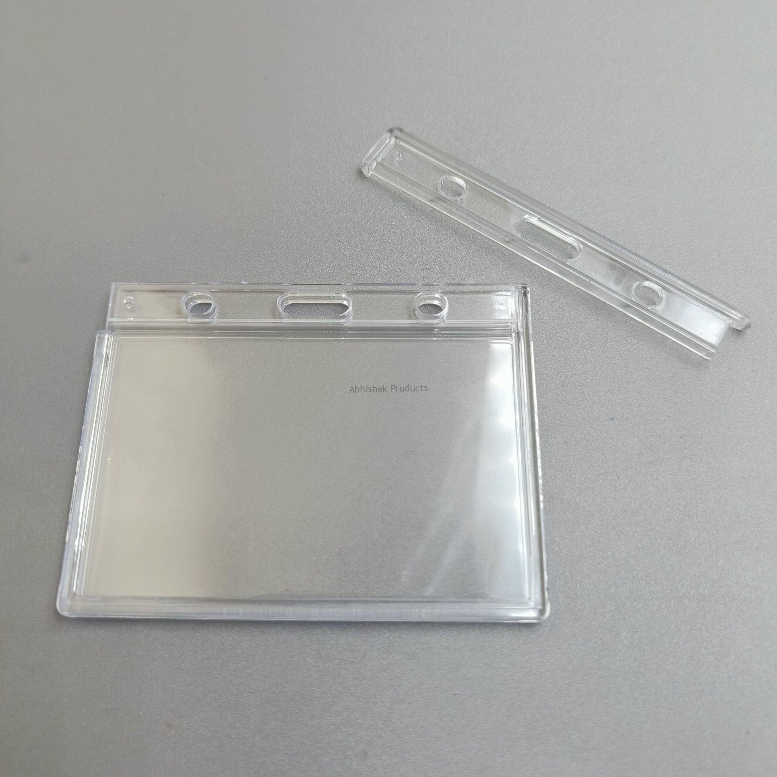 T738H Vertical Crystal Locking ID Card Holder | AbhishekID