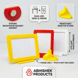 Magnetic Photo Frame with Stand - 3x4 Inch Fridge Magnet | Tabletop Display