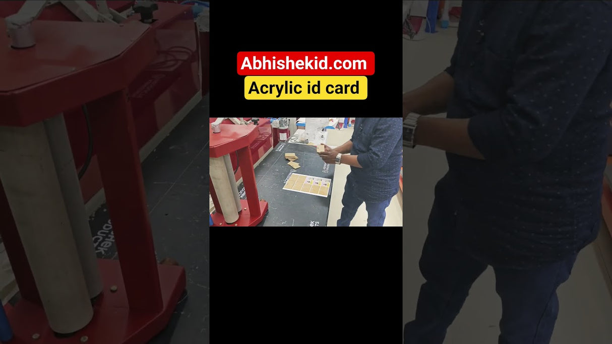 Horizontal Acrylic Sandwich ID Card Set 86x54mm 2mm Thick - Landscape ID Card with Clear Gumming - AbhishekID