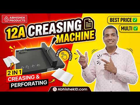 📄 2 In 1 Creasing & Perforating Machine 12A | Manual Operation | Multi | Best Price | AbhishekID.com — demo