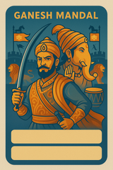 Ganesh Mandal ID Card Design Templates SVG (85x130mm) – Editable for CorelDRAW, Photoshop, Illustrator