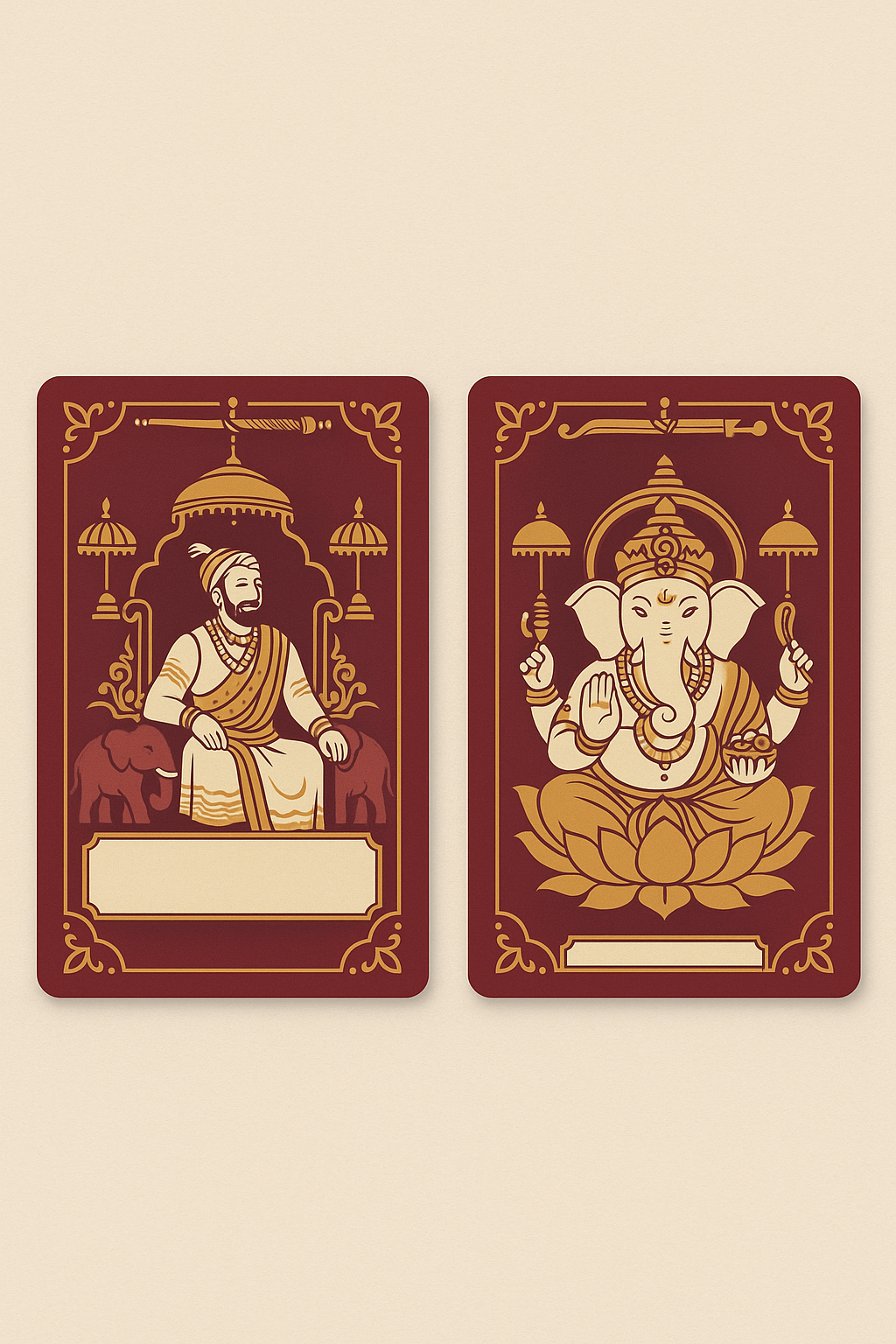 Ganesh Mandal ID Card Design Templates SVG (85x130mm) – Editable for CorelDRAW, Photoshop, Illustrator