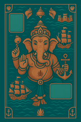 Ganesh Mandal ID Card Design Templates SVG (85x130mm) – Editable for CorelDRAW, Photoshop, Illustrator