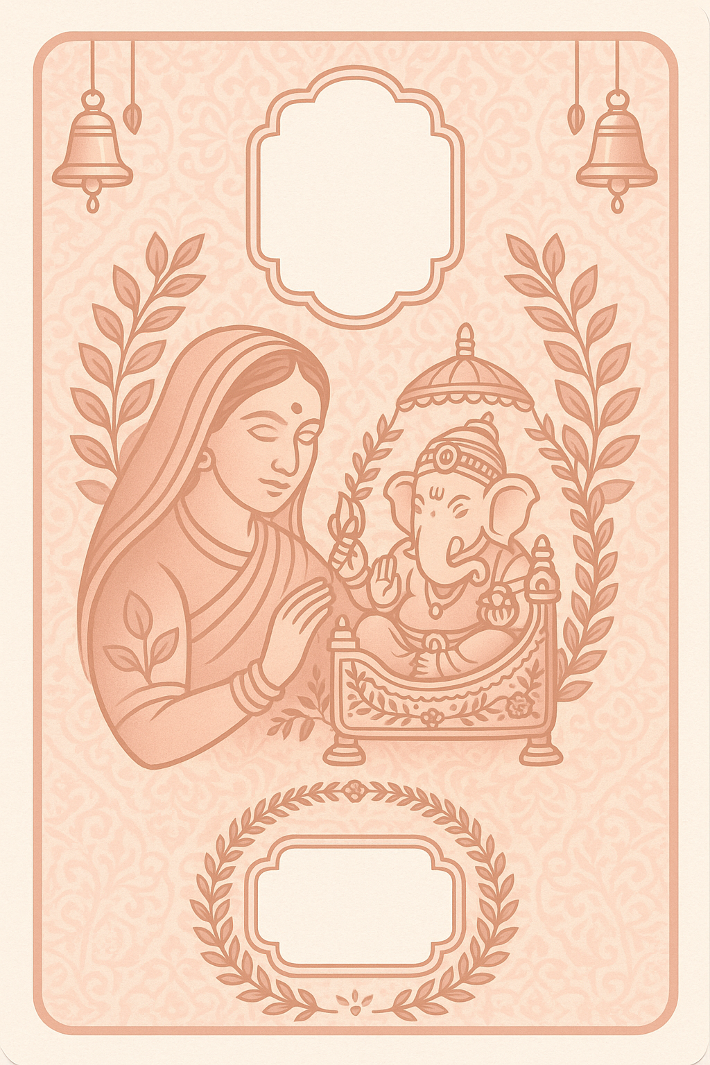 Ganesh Mandal ID Card Design Templates SVG (85x130mm) – Editable for CorelDRAW, Photoshop, Illustrator