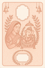 Ganesh Mandal ID Card Design Templates SVG (85x130mm) – Editable for CorelDRAW, Photoshop, Illustrator
