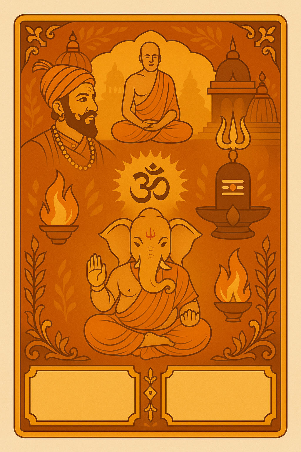 Ganesh Mandal ID Card Design Templates SVG (85x130mm) – Editable for CorelDRAW, Photoshop, Illustrator