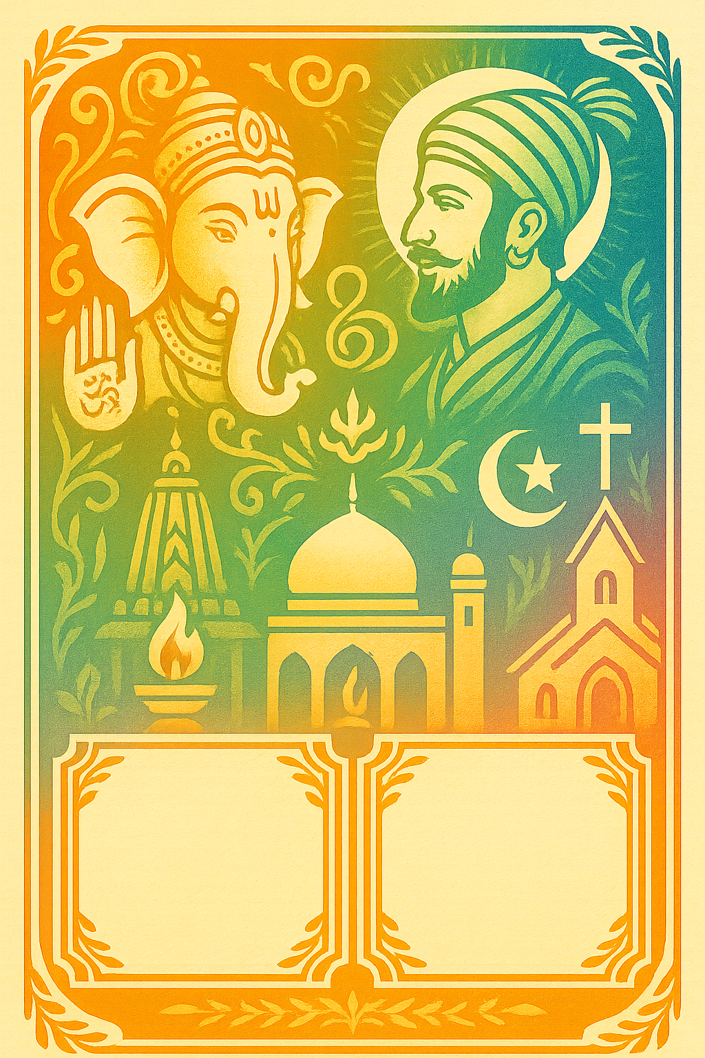 Ganesh Mandal ID Card Design Templates SVG (85x130mm) – Editable for CorelDRAW, Photoshop, Illustrator