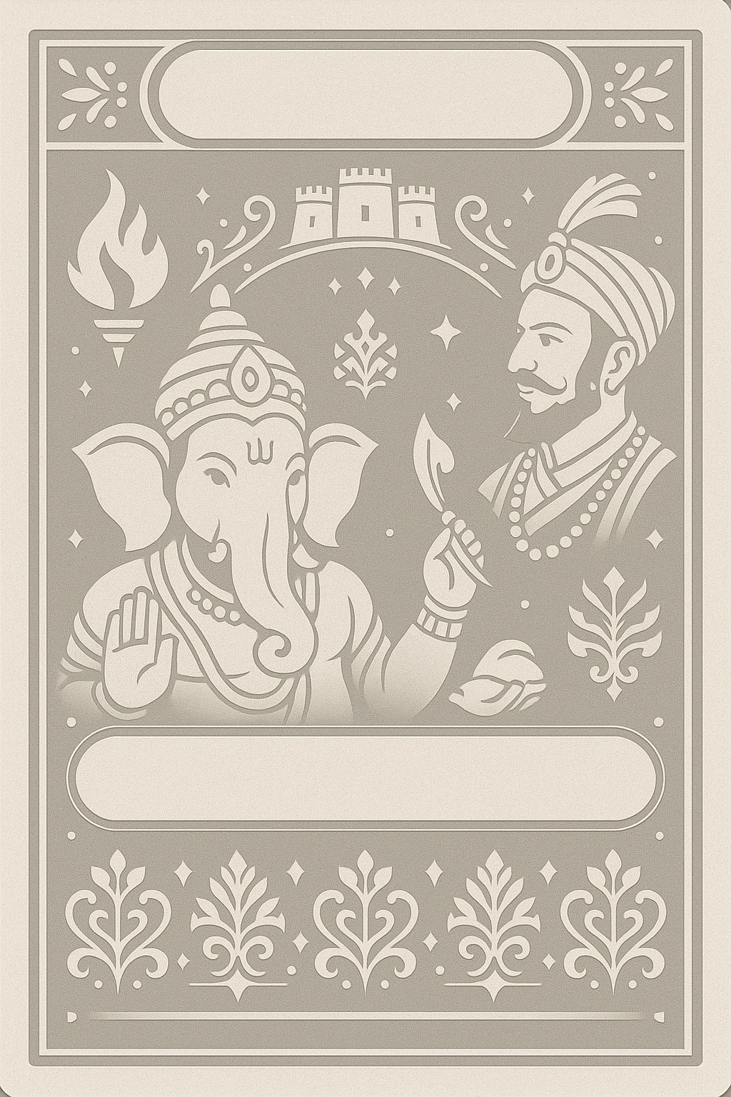 Ganesh Mandal ID Card Design Templates SVG (85x130mm) – Editable for CorelDRAW, Photoshop, Illustrator