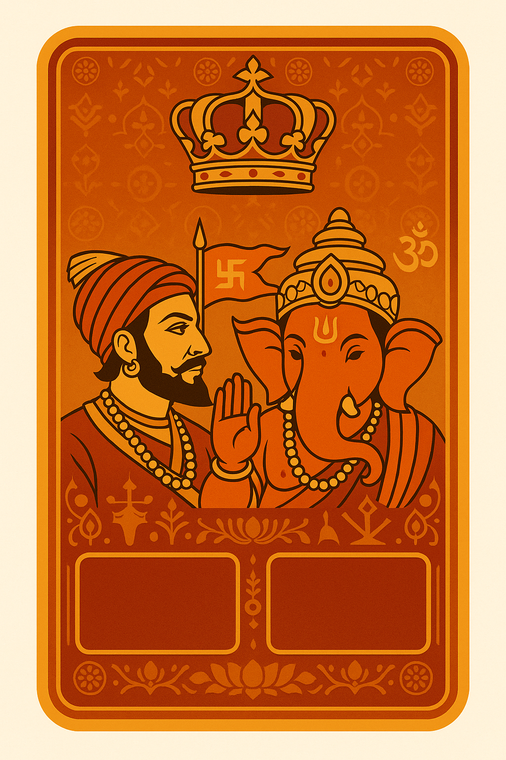 Ganesh Mandal ID Card Design Templates SVG (85x130mm) – Editable for CorelDRAW, Photoshop, Illustrator