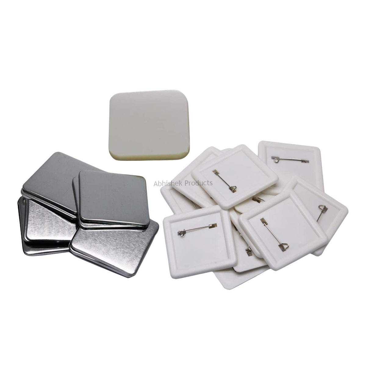 50mm Square Button Badge Raw Material | Pin Back (100pcs) – Abhishek ...