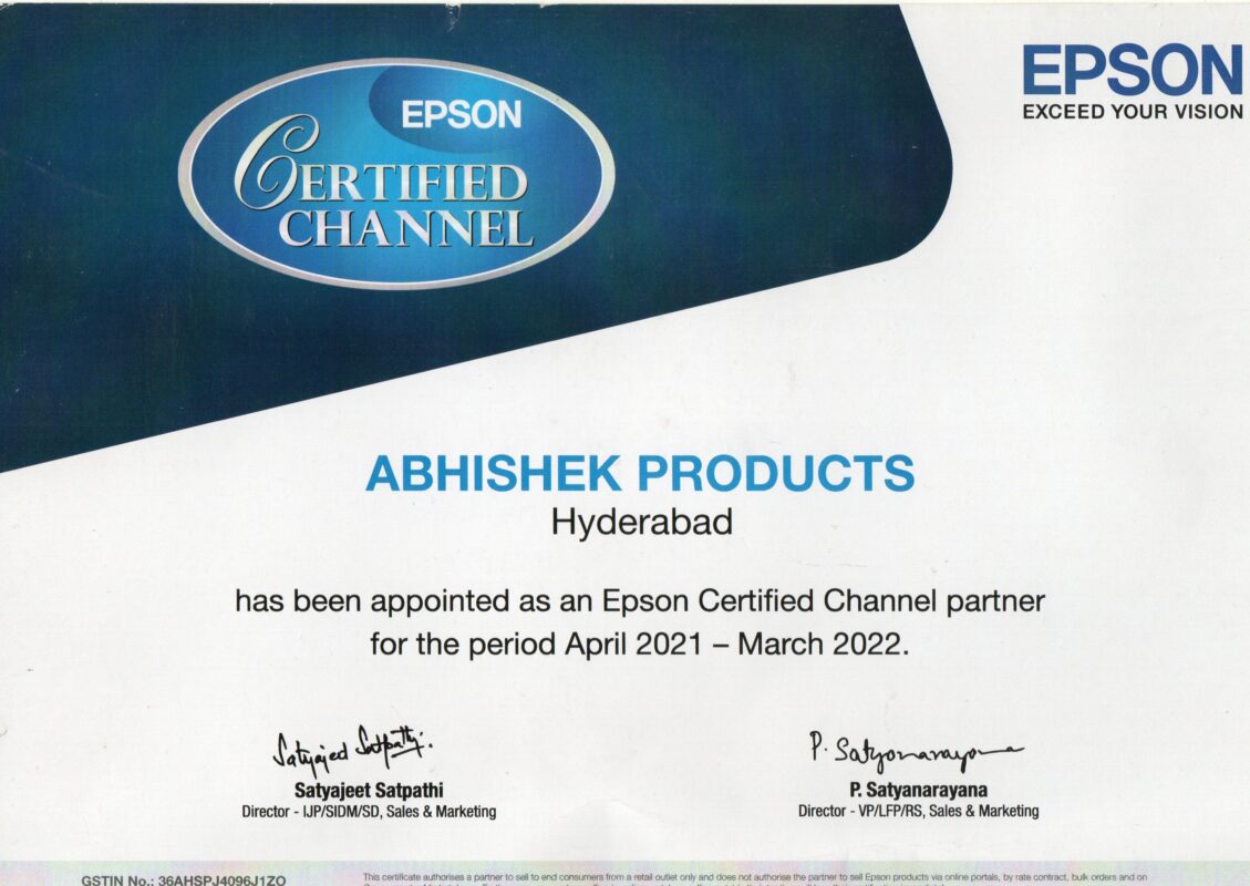 Celebrating 8 Years as an Authorized Epson Partner Abhishek Products in Hyderabad 2