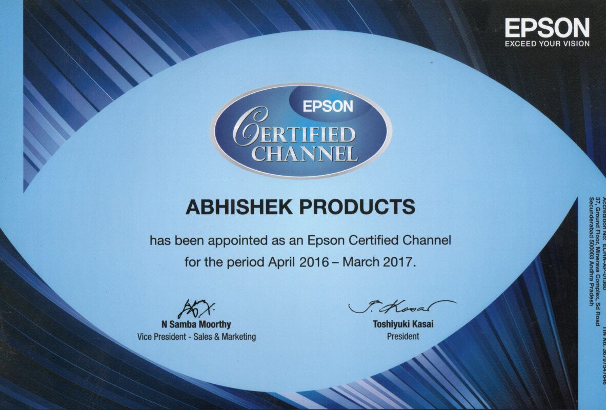 Celebrating 8 Years as an Authorized Epson Partner Abhishek Products in Hyderabad 3