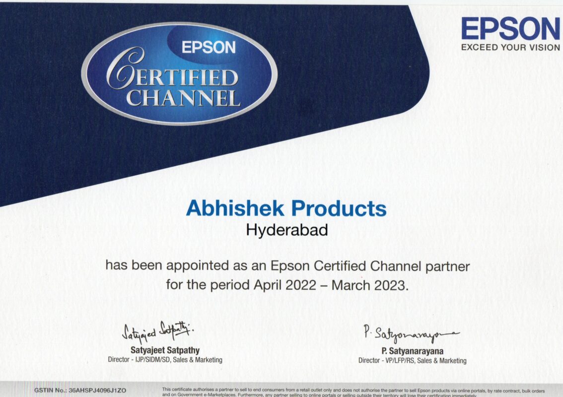 Celebrating 8 Years as an Authorized Epson Partner Abhishek Products in Hyderabad 7
