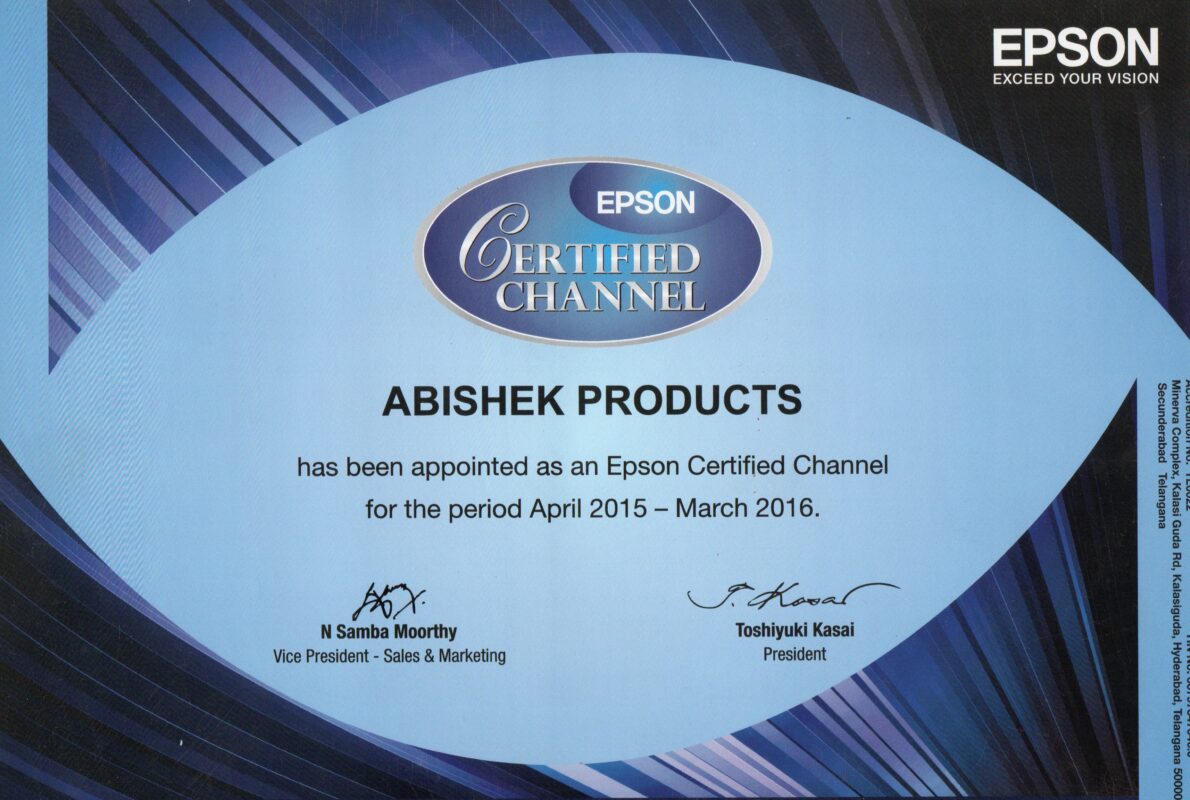 Celebrating 8 Years as an Authorized Epson Partner Abhishek Products in Hyderabad 8