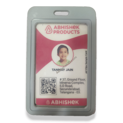 Grey Jacket Holder Heavy Indian Grade 54X86MM Vertical PVC Transparent ID CARD HOLDER (3)