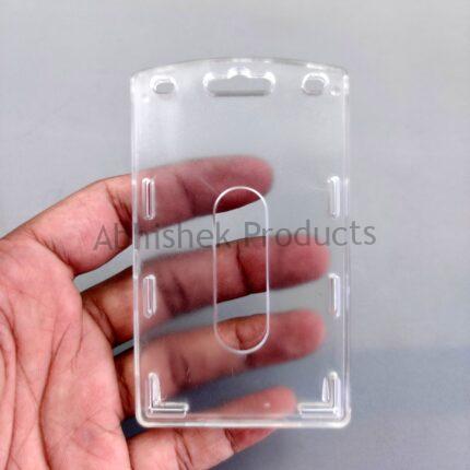 H133 Crystal Elite 54X86MM Vertical PVC Transparent ID CARD HOLDER