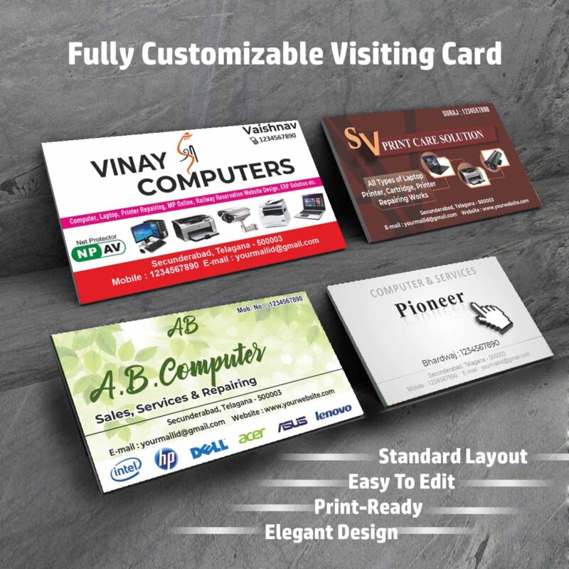 Visiting Card Design Files For Piano Class,Mind Training,Music Class,Singing Class,Computer Class,Constructions,Bricks,Real Estate,Cour