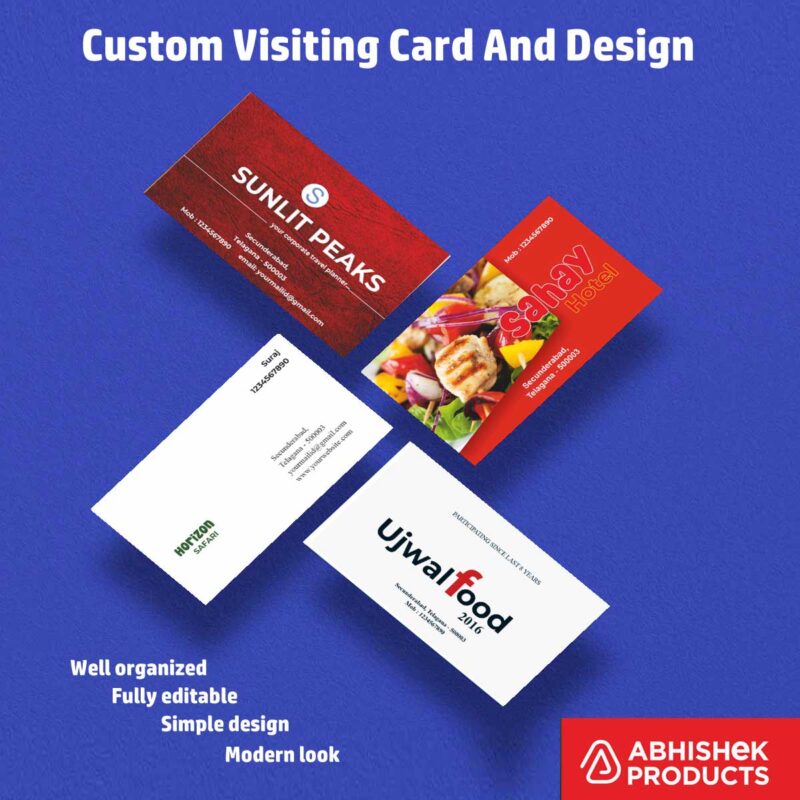 Visiting Card Design Files For Travel Planner, Hotel, Safari, Restaurant, Sweets, Wood, Furnitures, Plywood, doors, Apparels, Garments, Boutique (1)