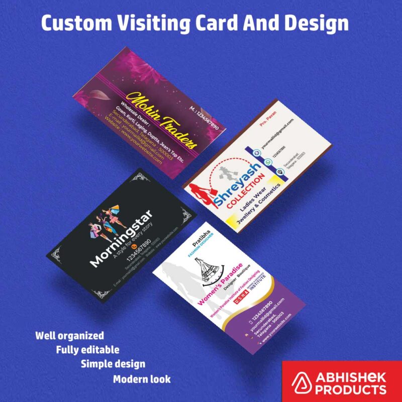 Visiting Card Design Files For Travel Planner, Hotel, Safari, Restaurant, Sweets, Wood, Furnitures, Plywood, doors, Apparels, Garments, Boutique (14)