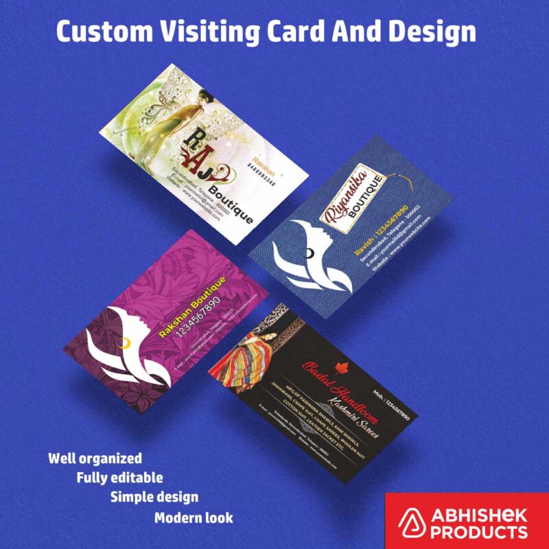 Visiting Card Design Files For Travel Planner, Hotel, Safari, Restaurant, Sweets, Wood, Furnitures, Plywood, doors, Apparels, Garments, Boutique (17)