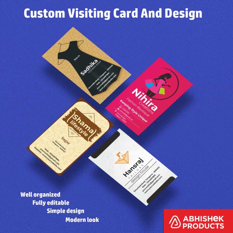 Visiting Card Design Files For Travel Planner, Hotel, Safari, Restaurant, Sweets, Wood, Furnitures, Plywood, doors, Apparels, Garments, Boutique (20)
