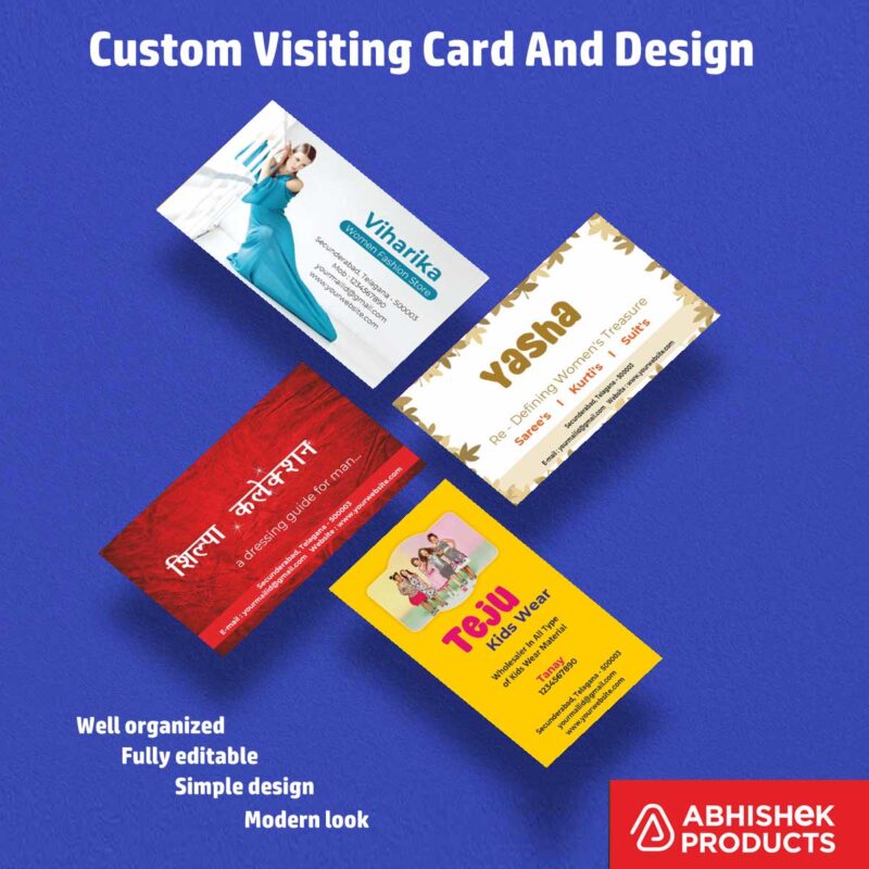 Visiting Card Design Files For Travel Planner, Hotel, Safari, Restaurant, Sweets, Wood, Furnitures, Plywood, doors, Apparels, Garments, Boutique (24)