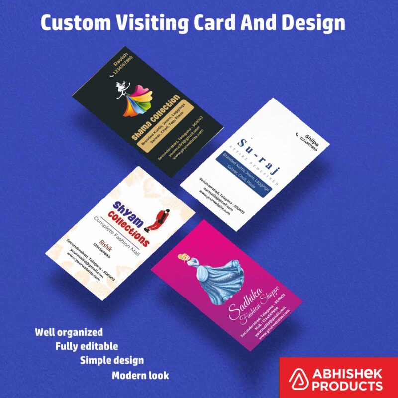 Visiting Card Design Files For Travel Planner, Hotel, Safari, Restaurant, Sweets, Wood, Furnitures, Plywood, doors, Apparels, Garments, Boutique (25)