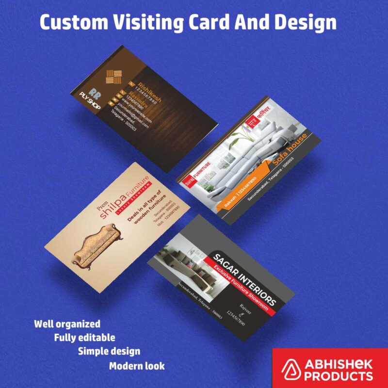 Visiting Card Design Files For Travel Planner, Hotel, Safari, Restaurant, Sweets, Wood, Furnitures, Plywood, doors, Apparels, Garments, Boutique (3)