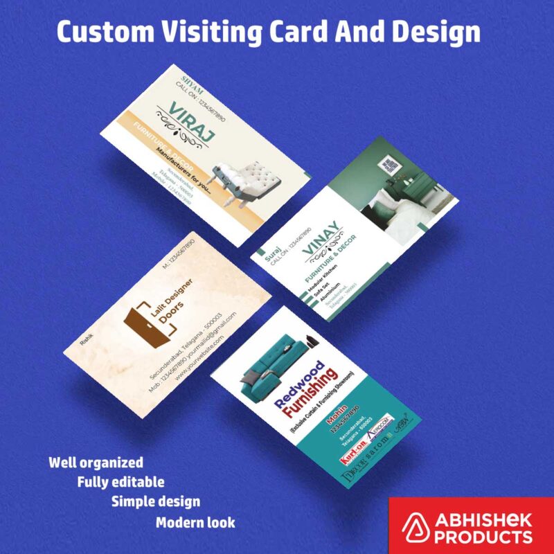 Visiting Card Design Files For Travel Planner, Hotel, Safari, Restaurant, Sweets, Wood, Furnitures, Plywood, doors, Apparels, Garments, Boutique (4)