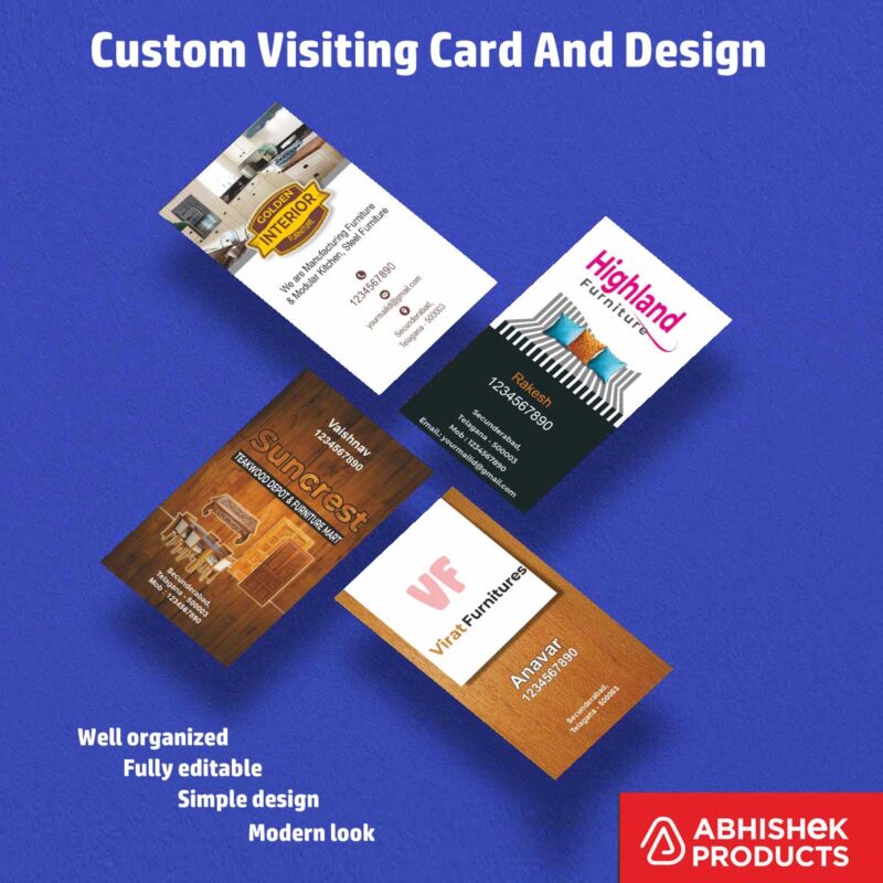 Visiting Card Design Files For Travel Planner, Hotel, Safari, Restaurant, Sweets, Wood, Furnitures, Plywood, doors, Apparels, Garments, Boutique (5)