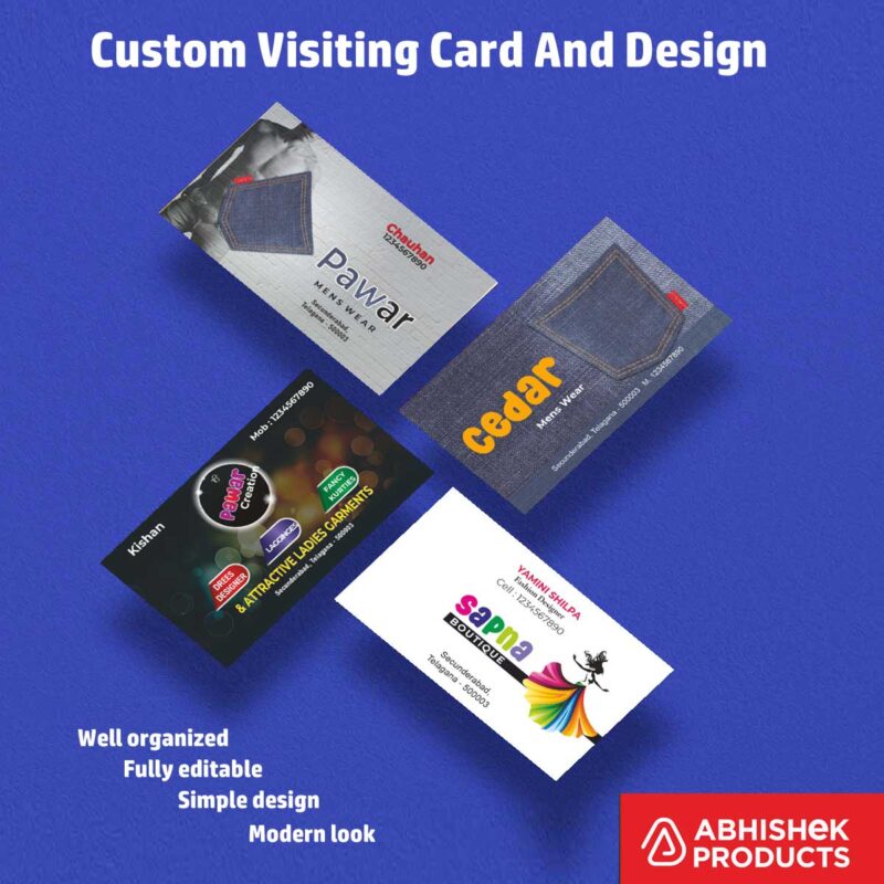 Visiting Card Design Files For Travel Planner, Hotel, Safari, Restaurant, Sweets, Wood, Furnitures, Plywood, doors, Apparels, Garments, Boutique (7)