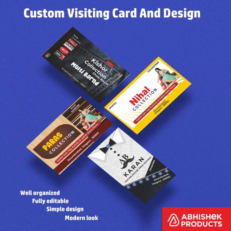 Visiting Card Design Files For Travel Planner, Hotel, Safari, Restaurant, Sweets, Wood, Furnitures, Plywood, doors, Apparels, Garments, Boutique (9)